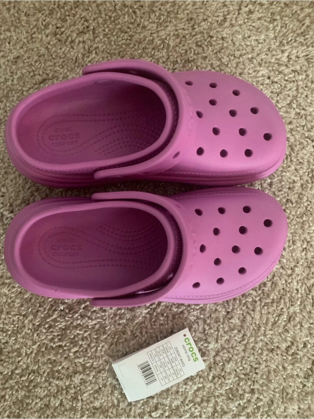 NWT Crocs Pink Bubble Stomp Clog
